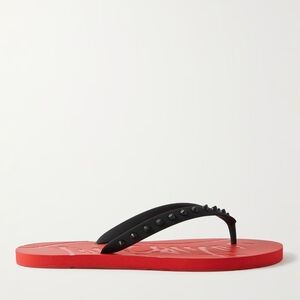 Christian Louboutin Loubi Rubber Studed Flip Flops